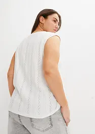 Top met broderie anglaise, bonprix