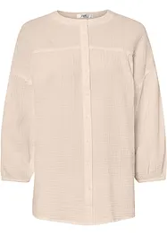 Katoenen blouse van mousseline, 7/8 mouw, bonprix