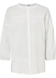 Katoenen blouse van mousseline, 7/8 mouw, bonprix