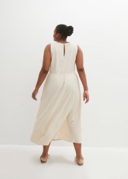 Geweven maxi jurk met linnen, bpc bonprix collection