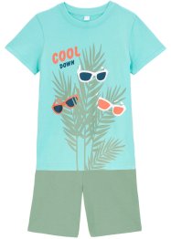 Jongens T-shirt en korte broek van biologisch katoen (2-dlg. set), bpc bonprix collection