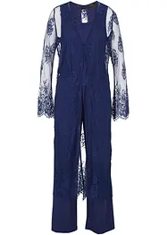 Jumpsuit en kanten vest (2-dlg. set), bonprix