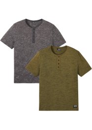 Henley T-shirt (set van 2), bpc bonprix collection