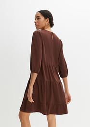 Crêpe jurk met volants, BODYFLIRT