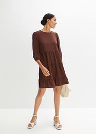 Crêpe jurk met volants, BODYFLIRT