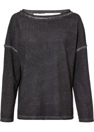 Sweater in used look met rugdecolleté, RAINBOW