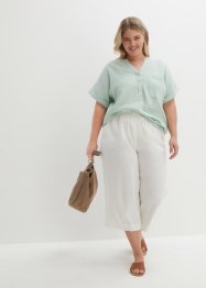 Mousseline blouse met knoopsluiting en zak, bpc bonprix collection