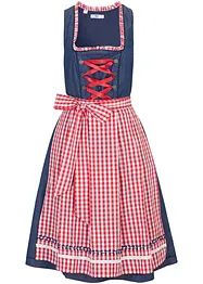 Dirndl in denim look en schort (2-dlg. set), bonprix