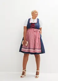 Dirndl in denim look en schort (2-dlg. set), bpc bonprix collection