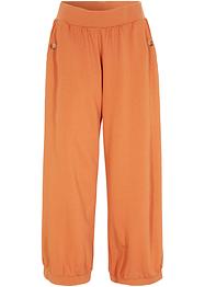 Wijde broek van punto di roma met comfortband rondom en ribboordjes, bpc bonprix collection