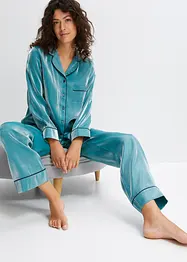 Satijnen pyjama met glans (2-dlg. set), bonprix