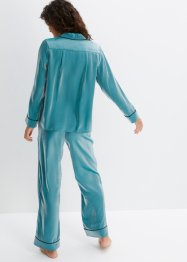 Satijnen pyjama met glans (2-dlg. set), bpc bonprix collection