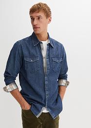 Spijkeroverhemd, lange mouw, John Baner JEANSWEAR