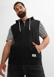 Sweatvest met capuchon in een zachte katoenmix, bonprix