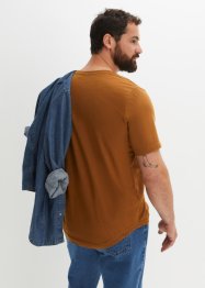T-shirt van biologisch katoen met borstzak (set van 2), RAINBOW