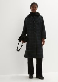 Lange jas in wollen look met teddy kraag, bpc bonprix collection