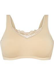 Bralette met borduursel en katoen, bpc bonprix collection