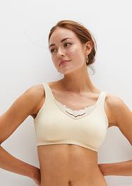 Bralette met borduursel en katoen, bpc bonprix collection