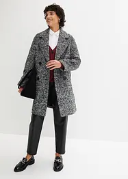 Lange peacoat met wol, cropped, bonprix