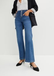 Flared jeans high-waist met gerecycled polyester, RAINBOW