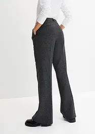 Broek met wijde pijpen in wollen look, bonprix