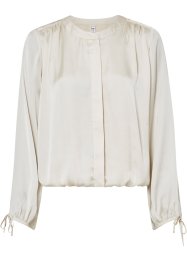 Cropped blouse van satijn, RAINBOW