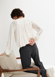 Cropped blouse van satijn, RAINBOW