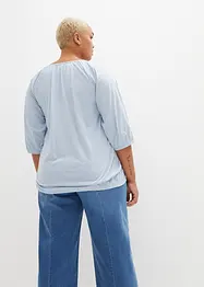 Katoenen shirtblouse met carréhals, halflange mouw, bonprix
