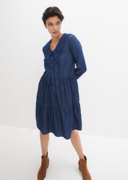 Denim tuniekjurk met kraag, John Baner JEANSWEAR