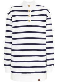 Lange sweater met schipperskraag, John Baner JEANSWEAR