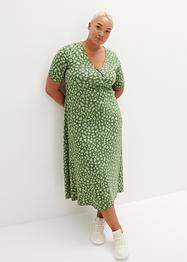 Jersey midi jurk in wikkellook, korte mouw, bpc bonprix collection