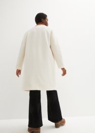 Lange teddy jas van gerecycled polyester met corduroy details, bpc bonprix collection