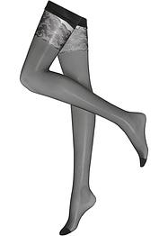 Hold up panty 20 den met bloemen, bpc bonprix collection
