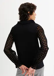 Longsleeve met mesh mouwen, bonprix