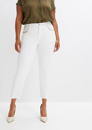 Stretch broek met studs, BODYFLIRT