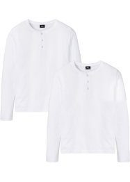 Henley shirt (set van 2), lange mouw, bpc bonprix collection