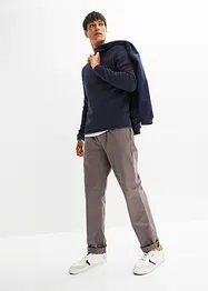 Regular fit twill broek van katoen, straight, bonprix