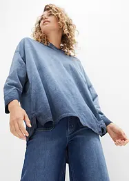 Oversized shirt van materiaalmix, bpc bonprix collection