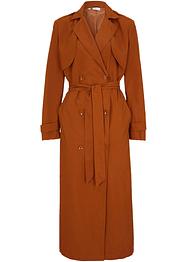 Lange, wijde trenchcoat met een strikceintuur, bpc bonprix collection