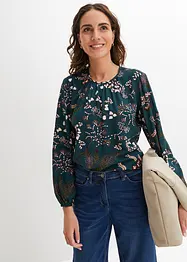 Gedessineerde blouse van viscose, bonprix