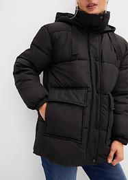 Gewatteerde jas van gerecycled polyester met afneembare capuchon, bpc bonprix collection