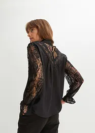 Blouse met kant, bonprix