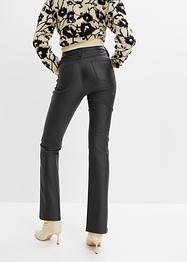 Imitatieleren broek, flared, RAINBOW