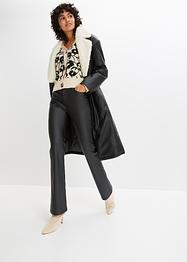 Imitatieleren broek, flared, RAINBOW