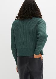 Vest met hairy knit, BODYFLIRT