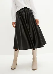 Imitatieleren midi rok, bonprix