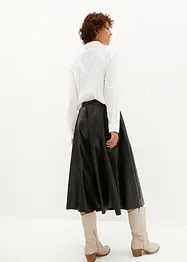 Imitatieleren midi rok, bonprix