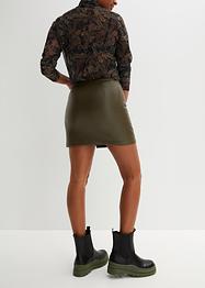 Imitatieleren rok met ritssluiting, RAINBOW