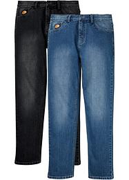 Classic fit stretch jeans, tapered (set van 2), John Baner JEANSWEAR