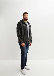 Imitatieleren jas met capuchon, John Baner JEANSWEAR